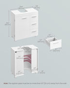 Under Sink Bathroom Cabinet with 2 Drawers, Under Sink Storage Cabinet, Fits Various Washbasins