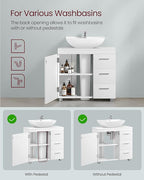 Under Sink Bathroom Cabinet with 2 Drawers, Under Sink Storage Cabinet, Fits Various Washbasins